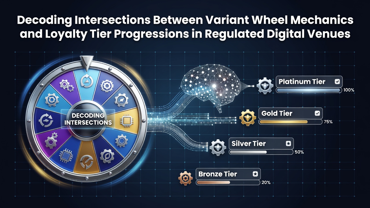 Digital roulette wheel interface showing variant mechanics and loyalty progress indicators in a regulated online casino platform