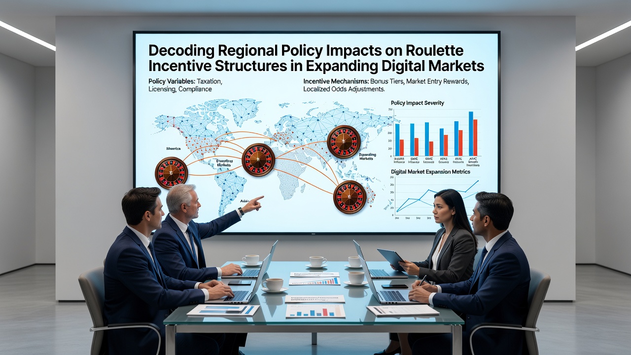 Analytics dashboard displaying roulette incentive adjustments under different regional policies