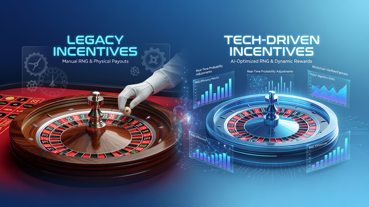 Roulette wheel with digital RNG interface overlay showing real-time number generation
