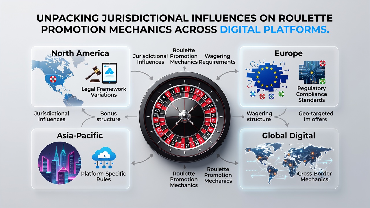 Analytics dashboard showing roulette promotion performance metrics segmented by regulatory jurisdiction and retention rates